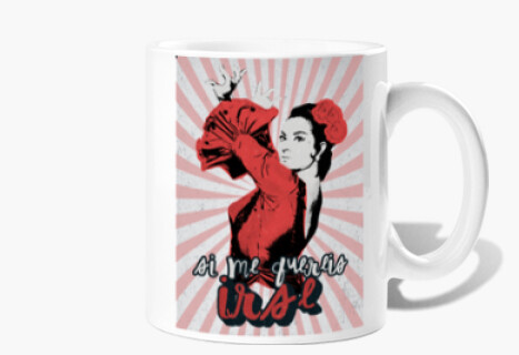 Lola Flores Taza Si me queréis irse vintage