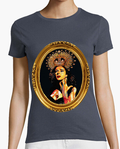 Camiseta mujer manga corta Lola Flores Lola Dolorosa Marco dorado - Imagen 2