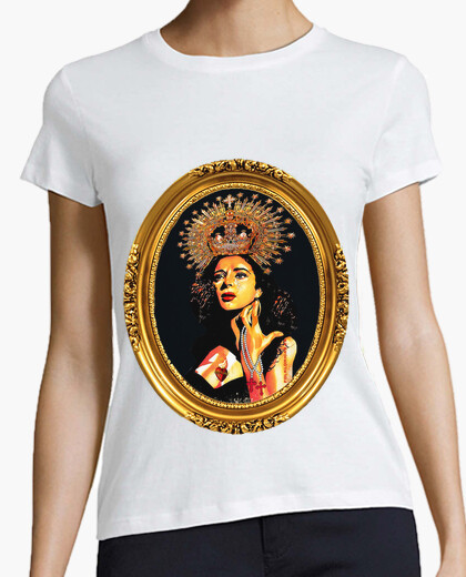 Camiseta mujer manga corta Lola Flores Lola Dolorosa Marco dorado - Imagen 4
